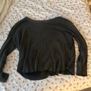Urban outfitters gray ribbed long sleeve